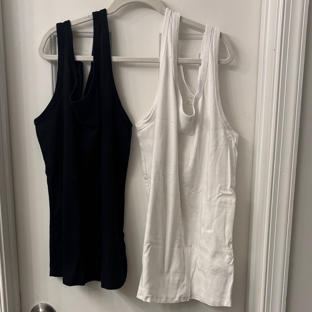 a new day Black and White Tank Tops